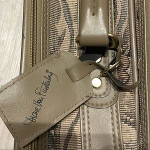 Vintage Diane von Furstenberg Floral Tapestry Suitcase/Luggage Bag